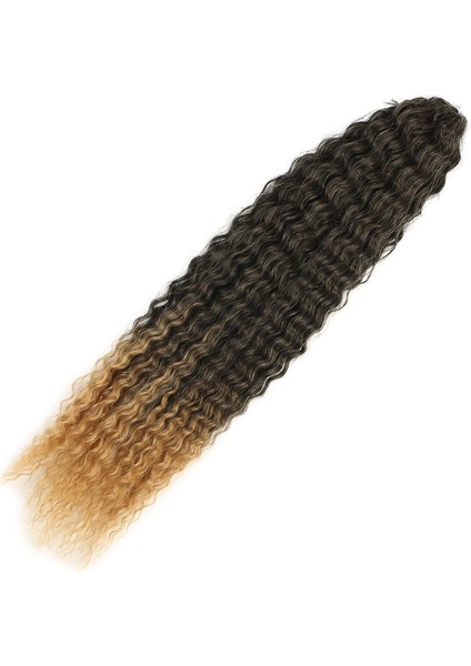 Brazilian Afro Dalgası Saç / Siyah / Karamel Ombreli