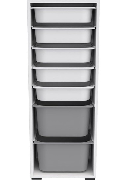 Zola 7 Sepetli Çok Amaçlı Banyo Dolabı Gri-Beyaz indirimleri