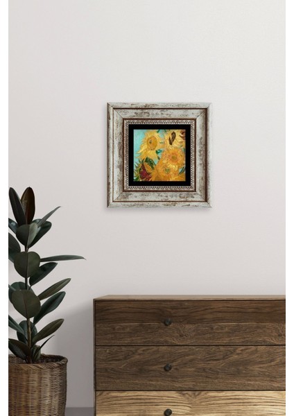 Ayçiçeği Çerçeveli Taş Tablo fırsatları