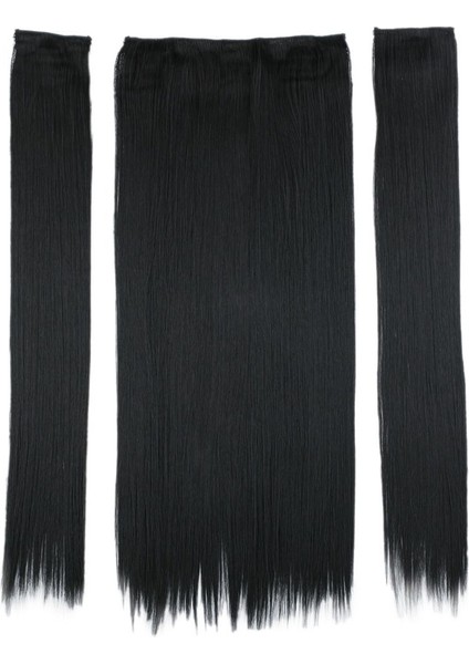 Fiber Sentetik Düz Yarım Ay + 2 Yan Çıt Çıt / Siyah fırsatları