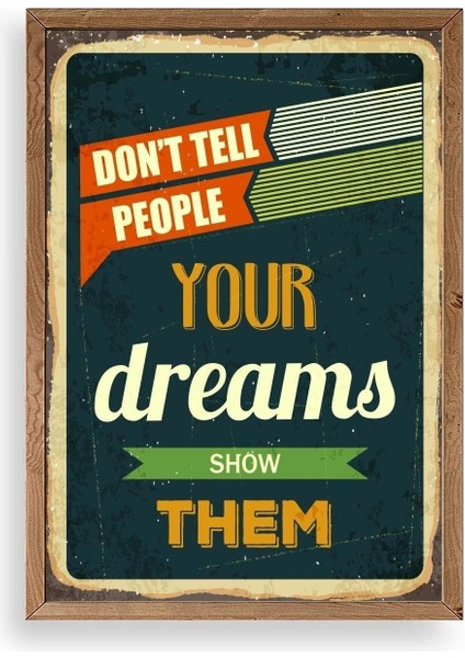 Motto Ahşap Çerçeveli Tablo