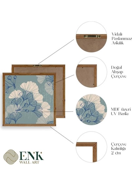 Çiçek Ahşap Çerçeveli Tablo fırsatları