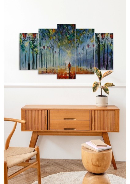 Bağ Bozumu Hüzün Sonbahar 5 Parçalı Mdf Tablo