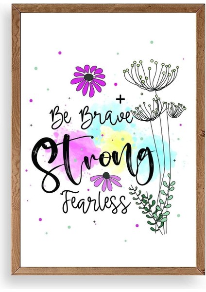 Motto Ahşap Çerçeveli Tablo