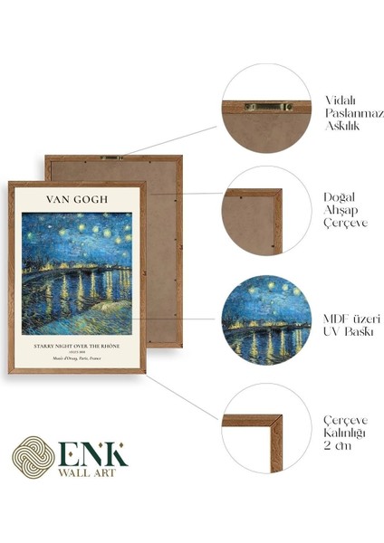 Van Gogh Ahşap Çerçeveli Tablo fırsatları