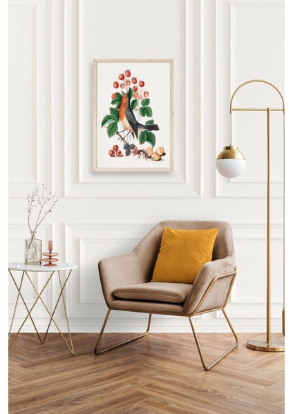 Daldaki Kuş Ahşap Çerçeveli Tablo fiyatları