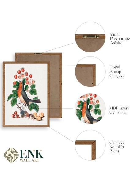 Daldaki Kuş Ahşap Çerçeveli Tablo fırsatları