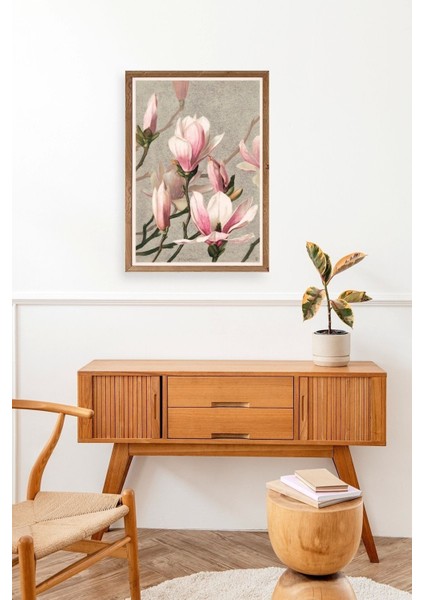 Magnolia Flowers Ahşap Çerçeveli Tablo fiyatları