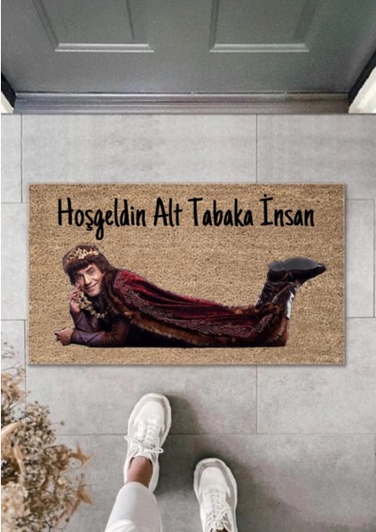 Hoşgeldin Alt Tabaka Insan | Yüksek Kaliteli Dijital Baskılı Kaymaz Kapı Önü Paspası – Pr