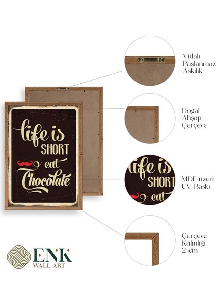 Motto Ahşap Çerçeveli Tablo fırsatları