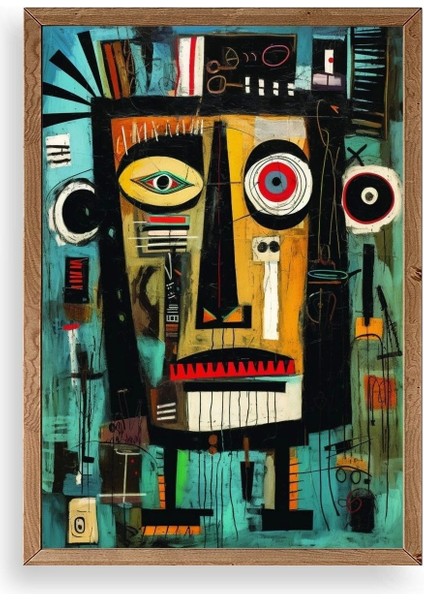 Soyut Ahşap Çerçeveli Tablo