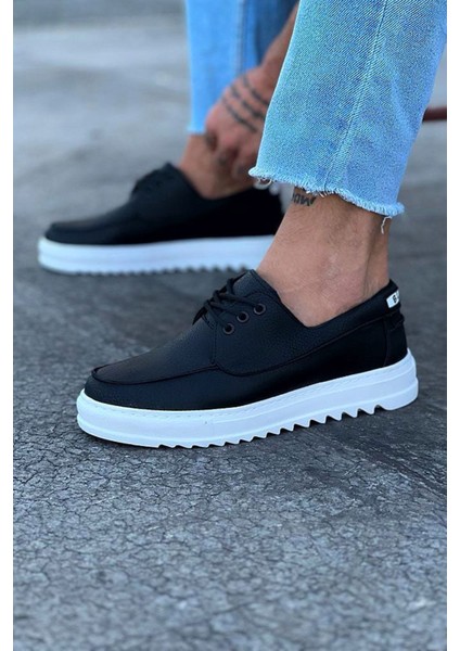 Siyah Erkek Saraclı Casual Ayakkabı