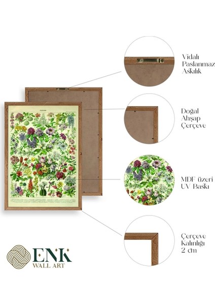 Çiçekler Ahşap Çerçeveli Tablo indirimleri