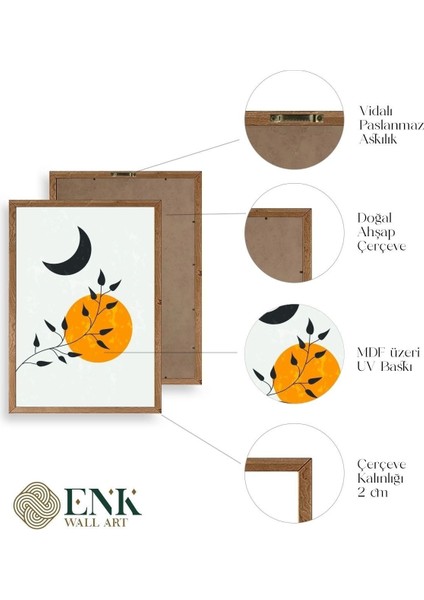 Manzara Üçlü Ahşap Çerçeveli Tablo fırsatları