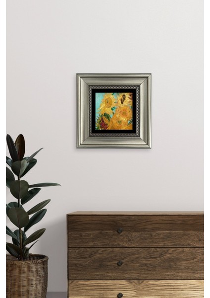 Ayçiçeği Çerçeveli Taş Tablo modelleri