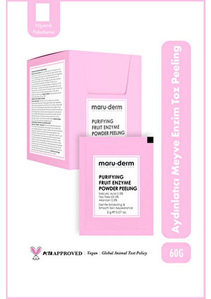 Arındırıcı Meyve Enzim Toz Peeling 60 gr Tüm Cilt Tipleri İçin Akne Karşıtı Salisilik Asit fiyatları