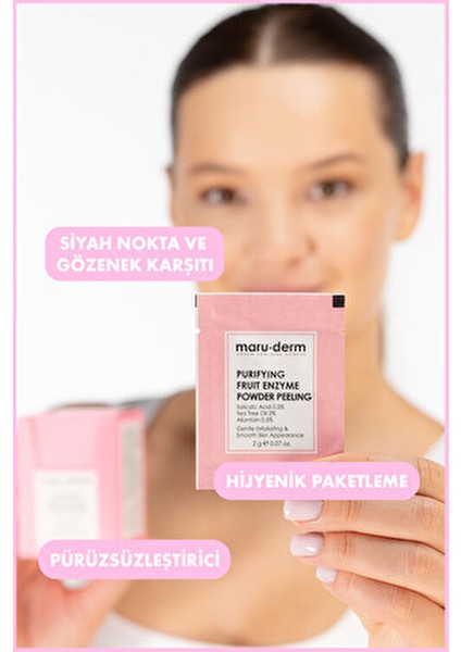 Arındırıcı Meyve Enzim Toz Peeling 60 gr Tüm Cilt Tipleri İçin Akne Karşıtı Salisilik Asit indirimleri