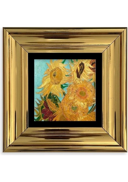 Ayçiçeği Çerçeveli Taş Tablo