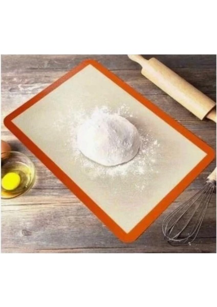 -Silikon Fırın Matı Yanmaz Yapışmaz Yıkanabilir Pişirme Matı Silpat + Detay Temizleme Fırçası fırsatları