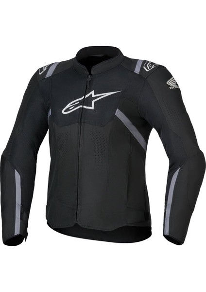 Honda Stella T-Sps Air V2 Korumalı Kadın Motosiklet Montu Siyah Beyaz Gri