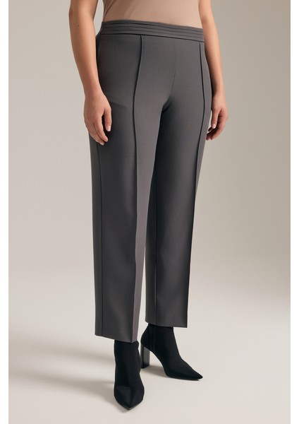 Antrasit Kemeri Pile Detaylı Pantolon modelleri