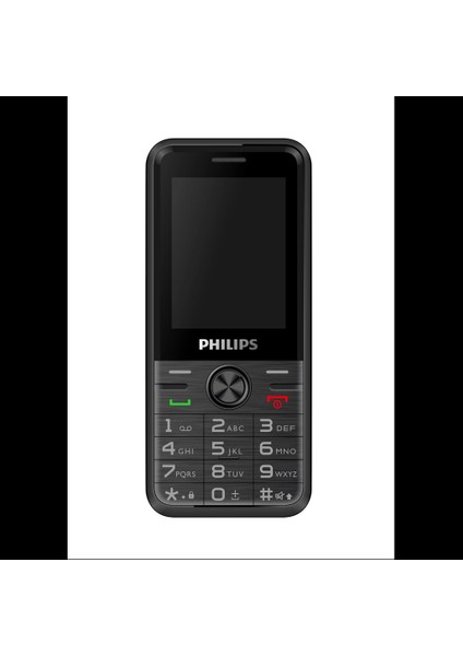 Phılıps Xenium E6500, 128MB, Siyah, 48MB Ram, 2,4inc Ekran, Arka Kamera, 4g Çift Sim Desteği, Fm Radyo, 1700MAH Pil, El Feneri, Türkiye Kvk Garantili