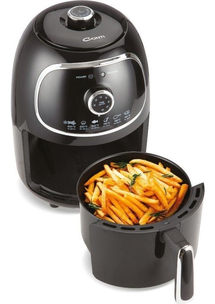 Siyah Airfryer CDF-401 Frito, Yağsız Fritöz, Sağlıklı ve Lezzetli Pişirme