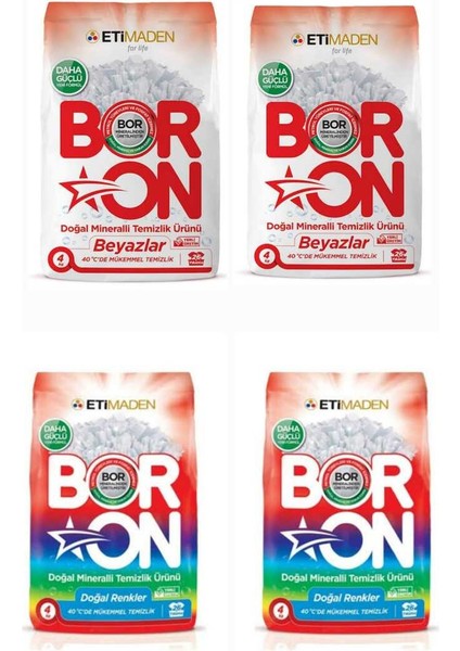 Boron Doğal Mineralli Çamaşır Deterjanı Renkli ve Beyazlar Için 104 Yıkama