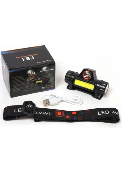F-3434 Şarjlı Mıknatıslı Kafa Feneri - Lisinya modelleri