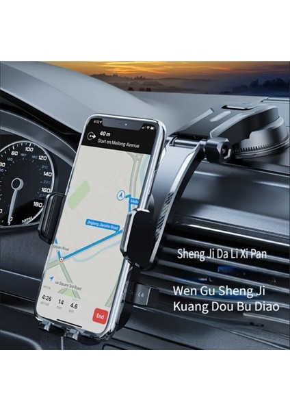 Araç Için Vantuzlu Cam Üstü 360° Dönebilen Telefon Tutucu