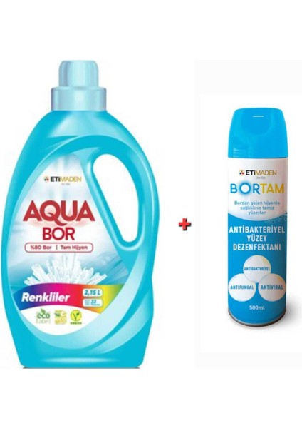 Doğal Mineralli Renkliler Için Sıvı Çamaşır Deterjanı Sıvı 2.15L 33 Yıkama+ Dezenfektan