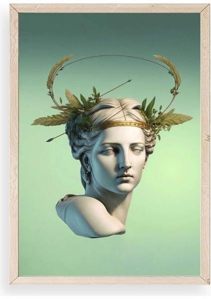 Heykel Ahşap Çerçeveli Tablo