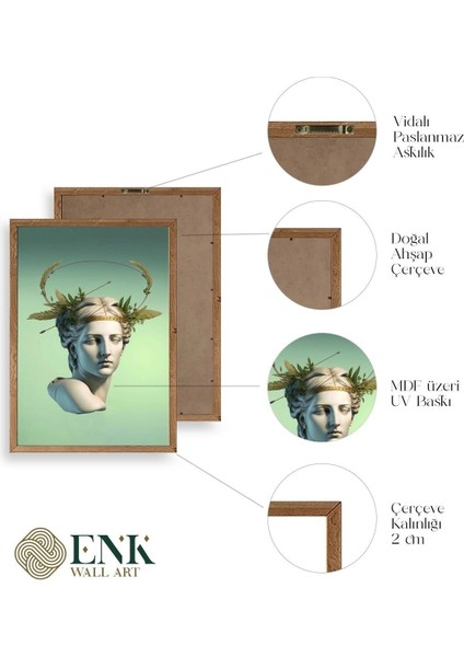 Heykel Ahşap Çerçeveli Tablo fırsatları