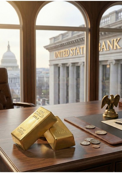 1 kg Altın Külçe Görünümlü Dekoratif Obje (2 Adet) | Dekoratif Altın Bar | Lüks Masa Süsü modelleri