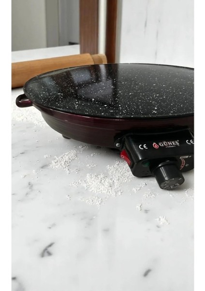 TRENDHANE Güneş Katmer Katmer Sacı 50 cm | Yapışmaz Emaye Kaplama I 2000 VoltI Gözleme Tavası - Emaye Gövde, Ayarlanabilir Sıcaklık, Enerji Tasarrufu modelleri