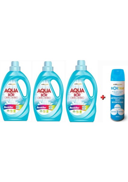 Doğal Mineralli Renkliler Için Sıvı Çamaşır Makinesı Deterjanı Sıvı 3*2.15L 99 Yıkama+ Dezenfektan