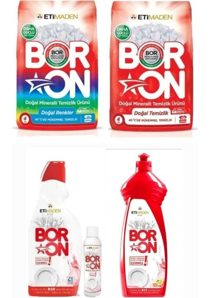 Toz Çamaşır Detrejanı 2 Adet Renkli ve Beyazlar Için 1 Adet Bulaşık Makine 1 Adet Elde Yıkama