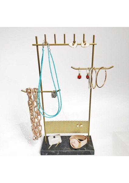 Şık Siyah Takı Standı, Düzenleyici ve Çekici Tasarım