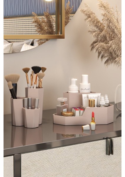 2'li Makyaj Fırçası ve Kozmetik Organizer Seti, Pratik ve Şık Tasarım fiyatları