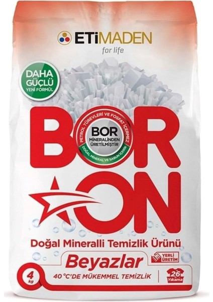 Çamaşır Makinesi Deterjanı Doğal Toz Beyazlar Için 4kg