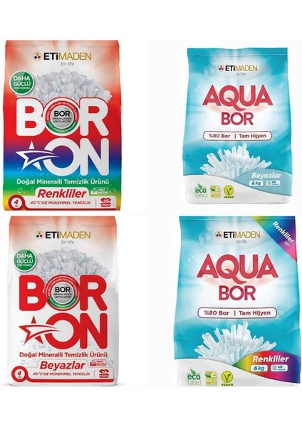 Çamaşır Deterjanı Renkli 6 kg Beyazlar 6 kg Beyazlar Için 4 kg Renkliler Için 4 kg