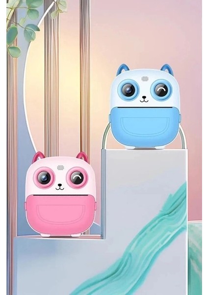 Dijital Video Fotoğraf App Destekli Çocuk Kamerası Termal Resim Kağıt Baskılı Yazıcı Pembe ( Lisinya ) fırsatları