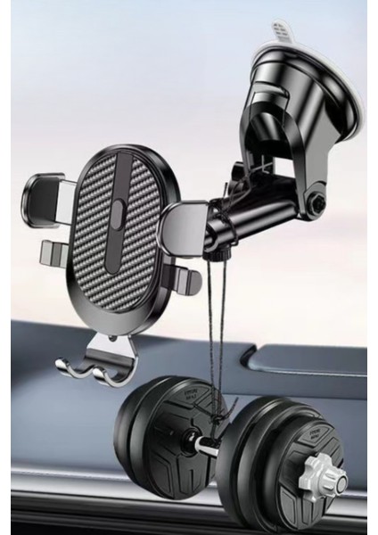 Vakumlu Araç Içi Telefon Tutucu, 240° Oynar Başlık ve 22CM Uzayabilen Kol