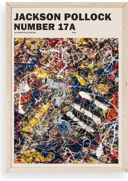 Jackson Polloc Ahşap Çerçeveli Tablo