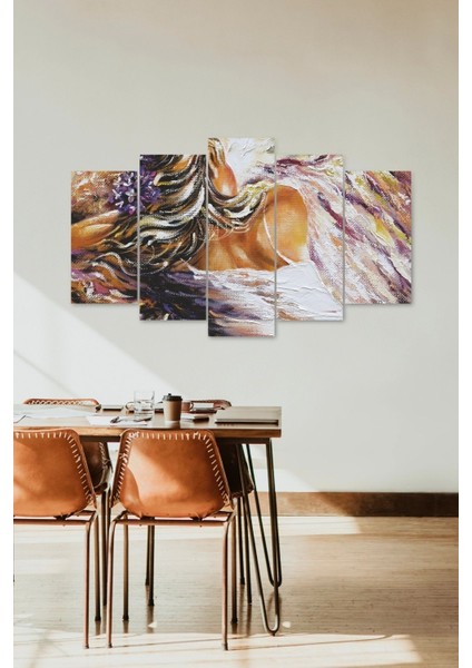 Kadın Hüzün 5 Parçalı Mdf Tablo fiyatları