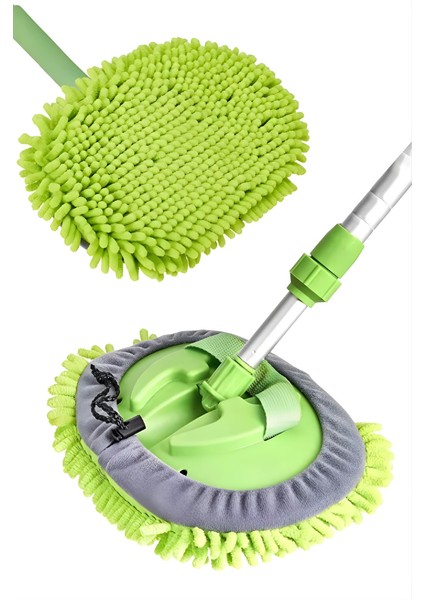 Mytechcat® Yedek Mikrofiber Bezli Oto Yıkama Mop Seti