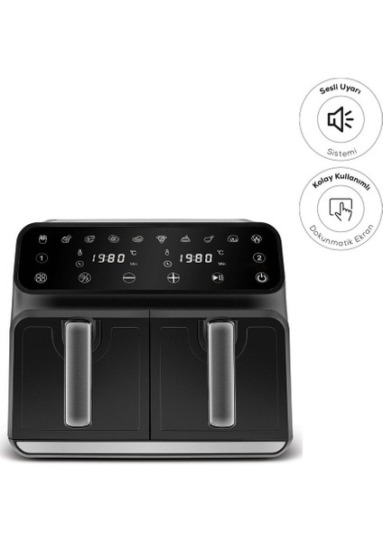 Xxxl 4+4 Litre Dijital Twin Iki Hazneli Fritöz Yeni Seri fiyatları