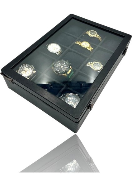 Diji 15'li Saat Kutusu Timsah Desenli, Şık ve Kullanışlı Tasarım fiyatları