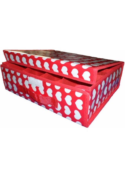 12 Bölmeli Kırmızı Çekmece Düzenleyici Organizer, Pratik ve Şık Depolama fiyatları