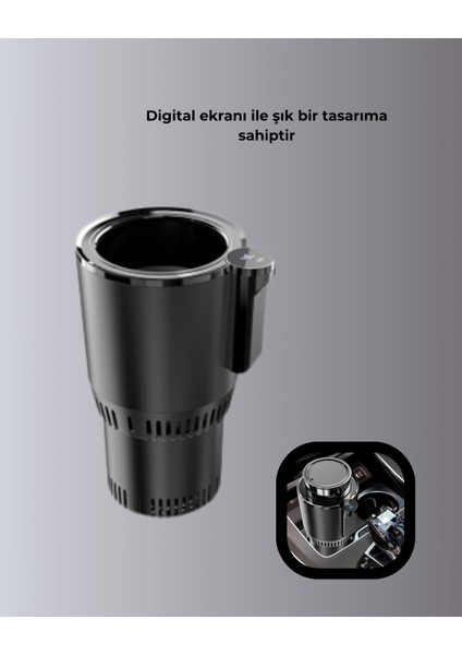 Araç Içi Akıllı Bardaklık Isıtıcı Soğutucu Dijital Ekranlı - TGR3024-3510 fiyatları